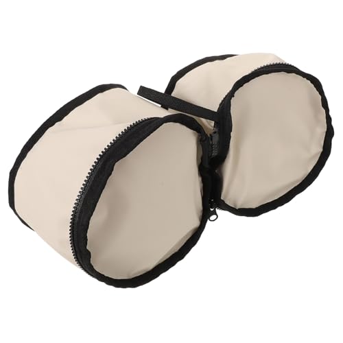 POPETPOP Foldable Pet Dish Easy-Store Dog Bowl Zipper Oxford Cloth Portable Bowl
