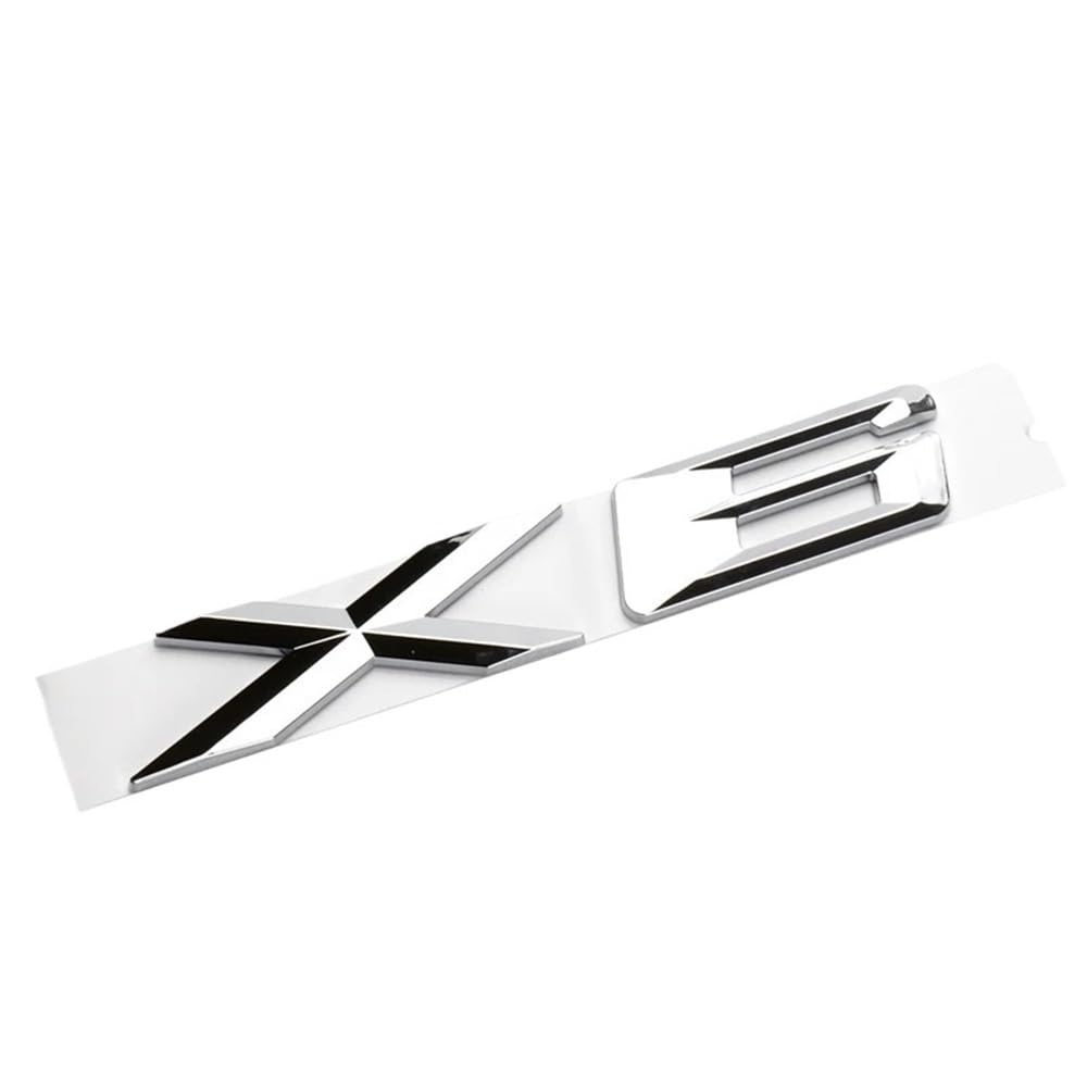 YTQMoreBNZ YYDStes Car Letters Trunk Badge Sticker Compatible With BMW X1 E84 F48 X3 E83 G01 F25 X4 F26 G02 X5 E53 F15 E70 X6 E71 F16(X6 Chrome)