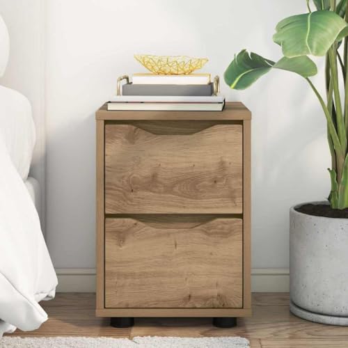 Table de chevet en chêne stable pour optimiser les petits espaces