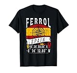 tiendas ropa hombre ferrol ¡Abraza tu ADN con este diseño Ferrol! Con la bandera de España y las coordenadas GPS de Ferrol, Latitud y Longitud.