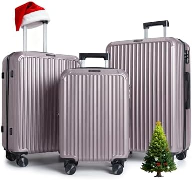 LIGHT FLIGHT Luggage Sets, Durable Hard Shell 3 Piece Set Suitcas...
