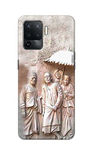 Image of Printed Hard Back Cover Case for Oppo F19 Pro Back Cover (Sai Baba) -1803