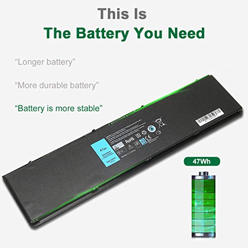 Onadrive Latitude E7440 E7450 Laptop Battery Replacement for Dell Latitude E7420 7440 7450 G0G2M 451-BBFV 451-BBFV 3RNFD PFXCR 34GKR 0909H5 0G95J5 E225846 Latitude 7000 Ultrabook Battery [47Wh/7.4V] - Thumbnail 2