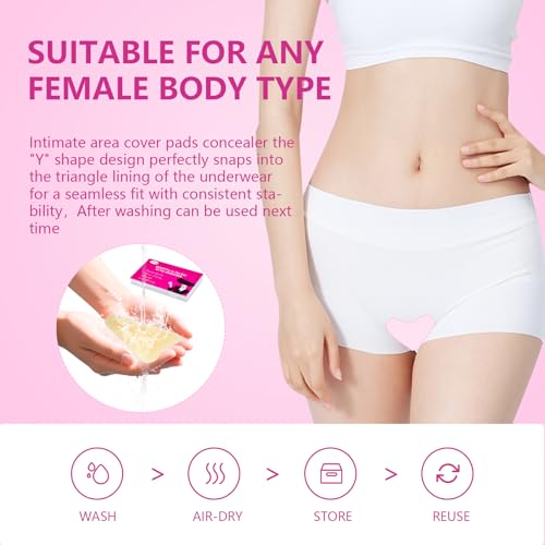 ILIORGOGO 4 Pack Camel Concealer Toe, Reusable Silicone Pads Invisible Toe No Camel Guard for Women, Underwear Guard Seamless Hider Covers for Swimsuits Bikini Leggings Yoga Pants All — view 4