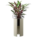 LSA International Terrazza Planter H23.75In 13.5In Clear/Concrete Grey