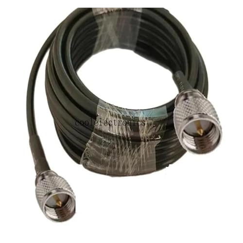 Câble coaxial RG58 anti-interférence avec connecteur Mini UHF mâle 5m