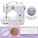 7-9W Sewing Machine with 12 Built-in Stitches & Night Light & Foot Pedal, Ideal for DIY Projects, Crafting, and Quick Fixes, Portable & Easy Storage