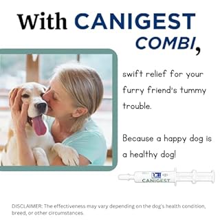 Canigest Combi - Diarrhea Treatment for Dogs | Stop Diarrhea in Hours | Combination of Pectin + Kaolin + 2 Probiotics + 2 Prebiotics | No Recurrence of Symptoms for Months - 32mL