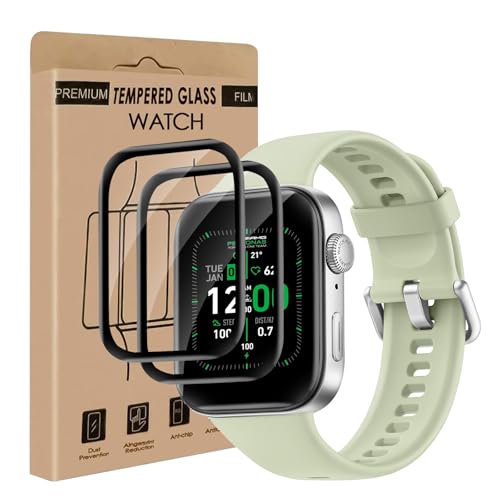 Bodyguard Protector de pantalla de cristal templado para Huawei Watch Fit 3, 2 unidades de cristal protector antiarañazos, resistente al agua, tacto sensible, sin burbujas, alta definición Huawei