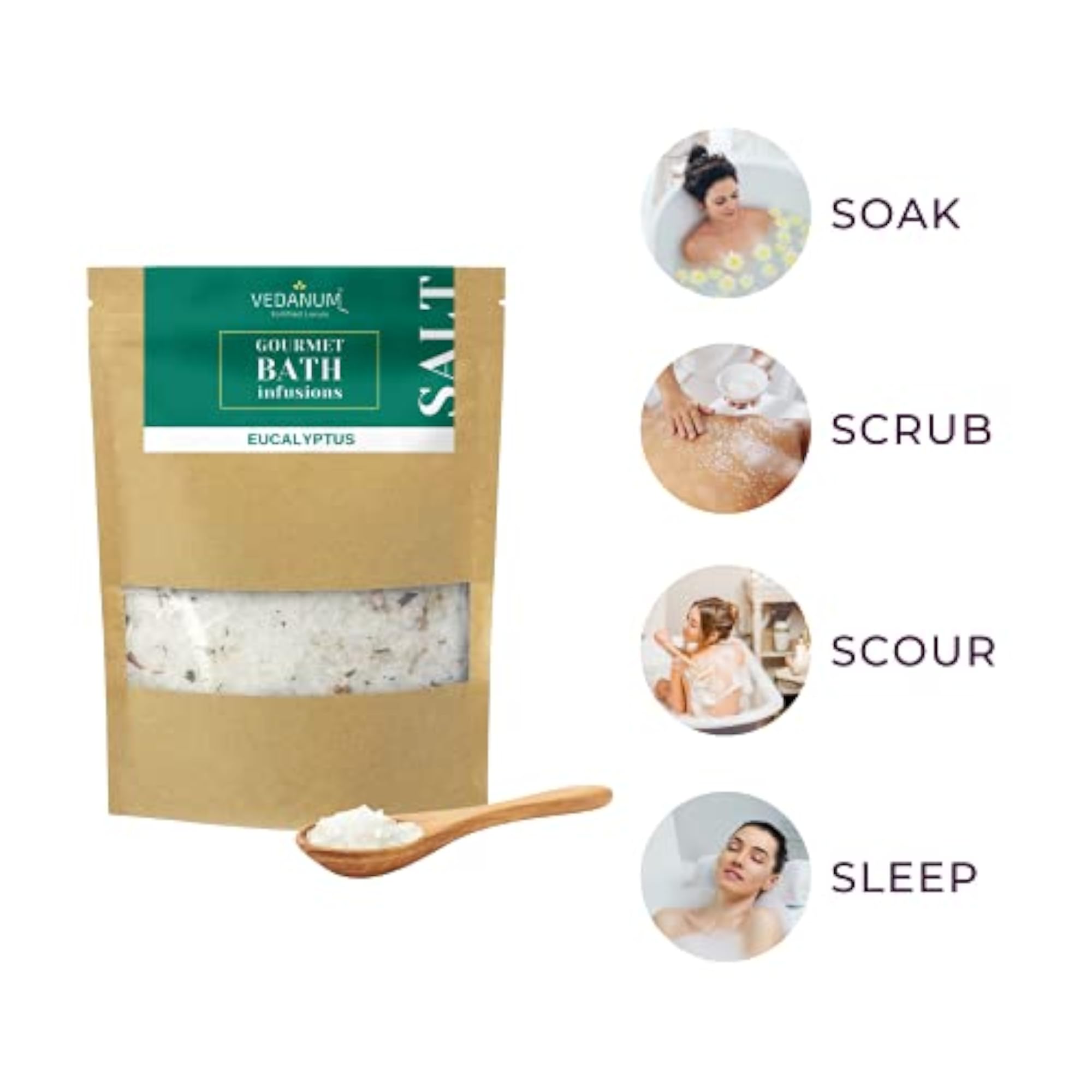 Fortified Epsom Bath Salt with Eucalyptus, 1kg