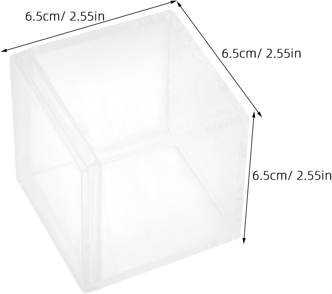 FESTFENDS 8pcs Acrylic Cube Display Box 2.55in Small Storage Container with Lid for Candy Treats Featuring Excellent Sealing and Convenient Portability for Retail Display and Weddings