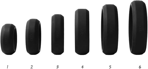 Miniatura 5 de Shanhai 6 unidades silicona Cock Ring Set, erección Enhancing Pene