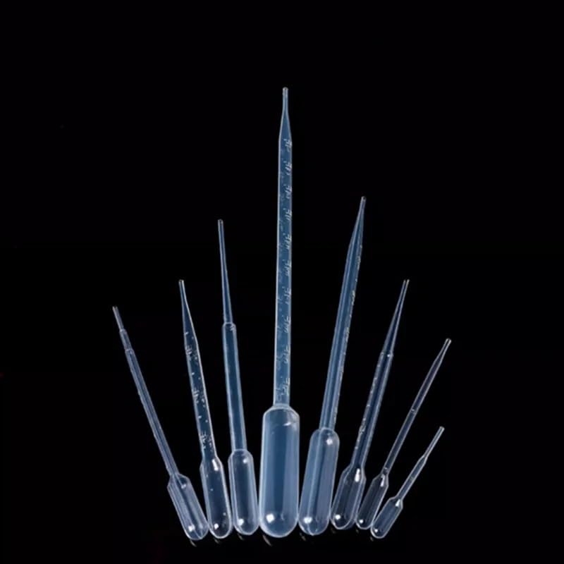 1000Pcs 500Pcs 100Pcs Lab 0.2ml 0.5ml 1ml 2ml 3ml 5ml 10ml Plastic Pasteur Pipette Transfering Dropper for School Experiment(0.2ml 1000pcs)
