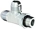 Eaton Aeroquip 203005-12-12S Steel Flared Tube Fitting, Run Tee, 3/4" Male JIC x 3/4" O-Ring Boss Male