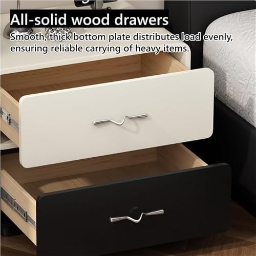 Modern Nightstand with Drawer - Stylish Bedside Table with Exquisite Handle, Compact Storage Side Table for Living Room & Apartment, Multi-Purpose (Brown, 40cm/15.7in)