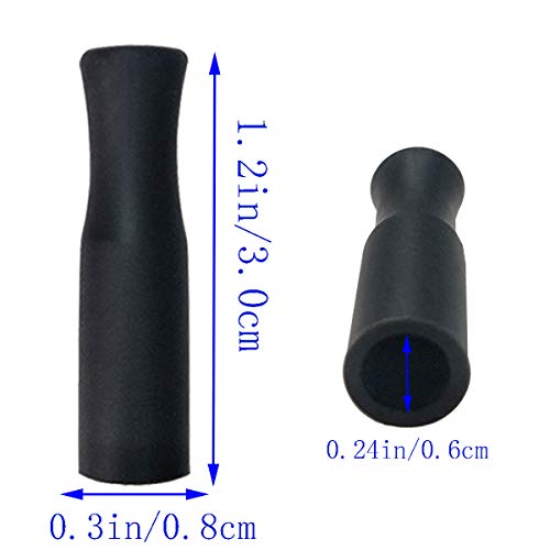 21 Pzas Cubre Pitillos de Silicón Reutilizables Negro miniatura 6