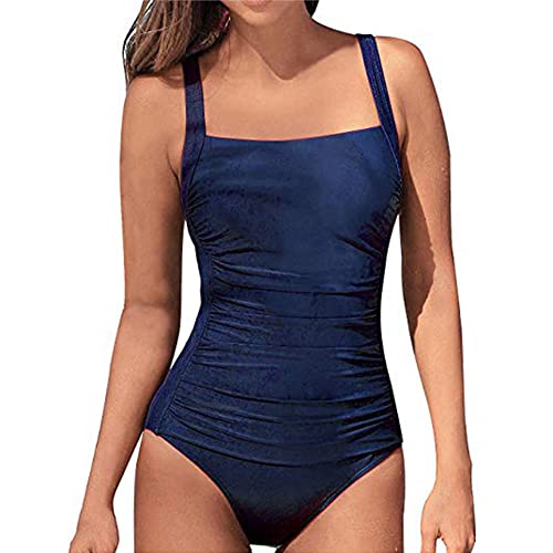 DURINM Costumi da Bagno Interi Donna Elegante Striscia Multiway Imbottito Push Up Bikini Un Pezzo Sexy Tankini Swimwear Costumi da Mare da Donna Beachwear