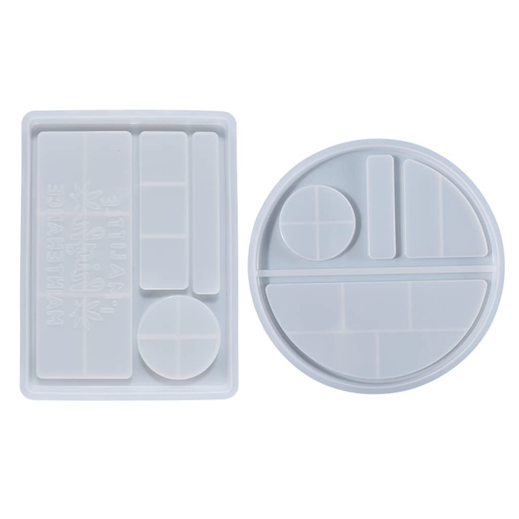 Moule en résine de plateau avec silicone souple pour boîte de rangement époxy
