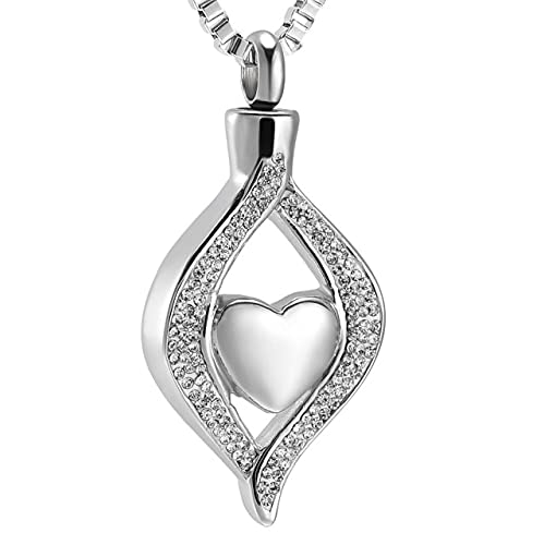 Bijoux de cendres sécurisés : collier urne étanche en cristal de cœur contre la peur de perdre