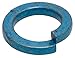 M20 x 30.6 mm OD Steel Metric Blue Finish Hi-Collar Split Lock Washers, 50 pk.