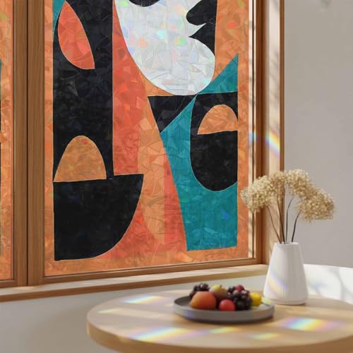 Película decorativa para ventana con efecto arcoíris 17.7" x 39.3" (2 piezas) miniatura 2