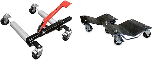 Sunex - Carretilla de ruedas de 1500 libras y Wen 73017T con capacidad de 3000 libras con frenos paquete de dos unidades color negro