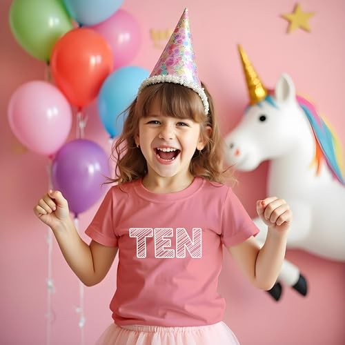 Image of 10th Birthday Shirt Girls 10 Years Old Ten Outfit Tenth Tshirt Gift Girl top 10 Birthday