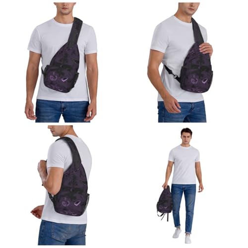 Bolso cruzado urbano negro para hombre y mujer miniatura 7