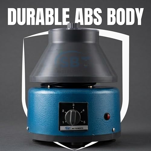 Image of Laboratory Centrifuge Machine for Blood Separation | Clinical Doctor Centrifuge with Shock-Free ABS Body | Medical Lab Equipment for Diagnostic & Research Use (Black & Blue)