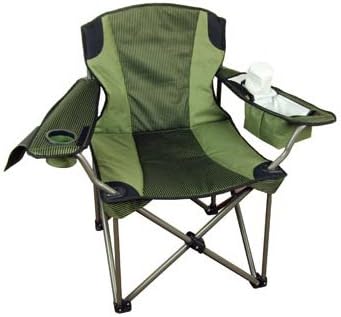 Big & Tall Folding Camp Chair (Super Strong, Extra Wide, Padded, Drink Holder)