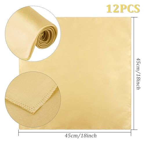 Servilletas de satén suaves de 43 x 43 cm para bodas y restaurantes 8
