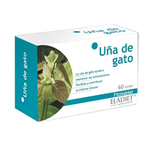 Complemento Alimenticio Con Extracto De Uña De Gato - 60 Comprimidos - Ayuda A Fortalecer El Sistema Inmunológico - Propiedades Antioxidantes - Eladiet