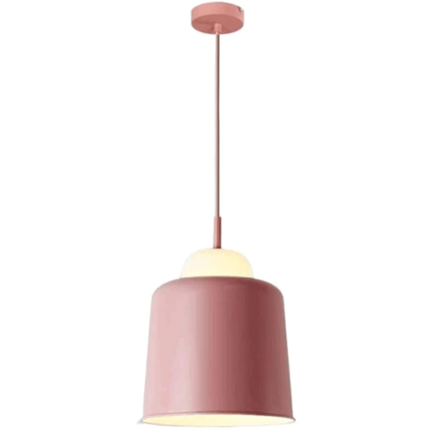 Nowoczesna minimalistyczna żelazna lampa wisząca, 9,4-calowa oprawa wisząca z osłoną garnka, kolorowy abażur Lampa wisząca do oświetlenia wewnętrznego, żyrandol sufitowy do restauracji, salon