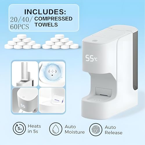 Generisch Automatische Handtuchwärmere Maschine, Smart Hot Towel Spender mit 55°C Konstanttemperatur, 5-Second Fast Warming für Spa und Heimgebrauch