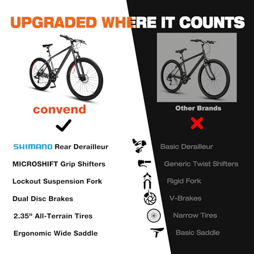 Convend 26 Inch Mountain Bike for Adults & Teens, 21-Speed