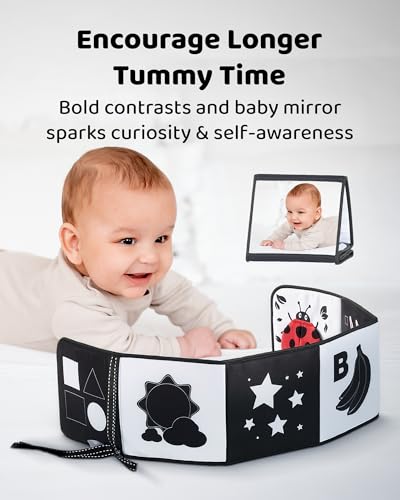 image for Infinno High Contrast Black and White Baby Toys for Newborn 0-6 Months