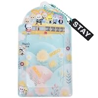 Porte-cartes Et Porte-clés Stray Kids SKZOO - Accessoire Fan K-pop Avec Breloque Stay In STAY Et Clip, Design Transparent Et Mignon
