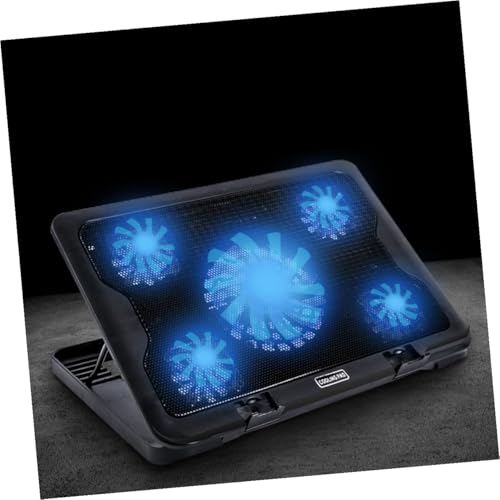 Base Cooler para Laptop con 5 Ventiladores y USB Negra miniatura 6