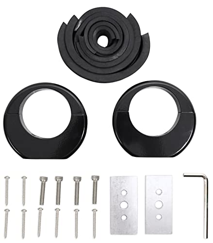 Image of Rockville MAC90B Bundle: Pair 8-in Black Aluminum Wakeboard Tower Speaker Pods + Pair RWBC90 Neoprene Covers for 8-in Marine Wakeboard Tower Speakers, 4-Items