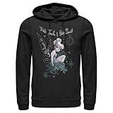 Disney Sudadera con capucha Peter Pan Tinkerbell Believe in Fairies para hombre, Negro -, Large
