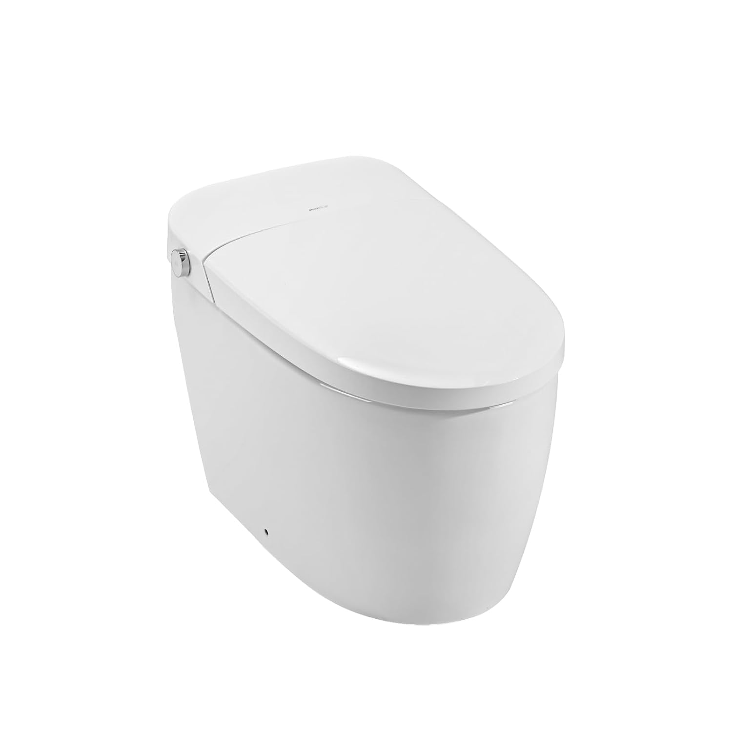 Smart Toilet Bidet Combo with Self Cleaning Nozzle Heated Seat Night Light Knob Control Power Outage Flushing Soft