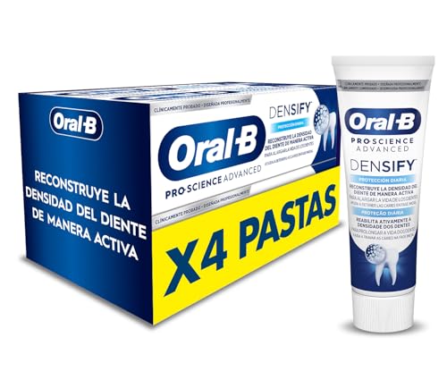 Oral-B Pro-Science Densify Protección Diaria Pasta De Dientes, Pack Ahorro 4x75 ml, Dentífrico Que Protege El Esmalte, 75 ml (Paquete de 4)