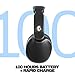 Skullcandy Hesh 360 Wireless Over-Ear Bluetooth Headphones, Up to 100 Hours Battery, Noise Isolating Fit, Flat-Folding Collapsible Design, Microphone iPhone Android - True Black
