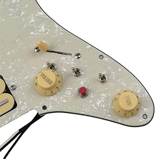 Pickuations De Guitare Pickguard Pré-programmées Humbucker Pickups Alnico 5 Hsh 4c Ensemble De Coupe À Push-Tire du… – Image 3