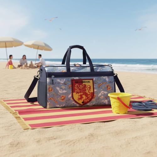 Image of Harry Potter Kids Duffle Bag 16.5 inch - Travel & Sports Bag with Zipper Pocket, Mesh Sides & Strap Gryffindor