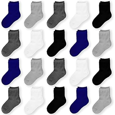 Toddler Boy Crew Socks - 20 Pairs Soft Cotton Socks for Baby Kids Boys Girls (0-12 Months) Cover