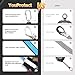 11FT Self Retracting Lifeline Fall Protection Retractable Lanyard, Fall Arrest Safety Yoyo for Construction Industrial - OSHA/ANSI Compliant (Large Hook)