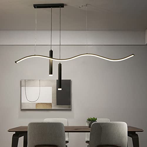 Plafonnier LED moderne à intensité variable suspendu réglable noir 100cm - 2