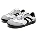 HOBIBEAR Barefoot Shoes Zero Drop Wide Leather Fashion Sneakers for Women Men(White Black, Women 9/Men 8)