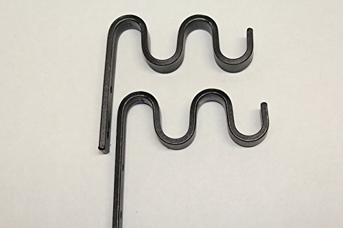 Wrought Iron Double Curtain Rod Bracket (2 pack) - Hand Made by the Amish